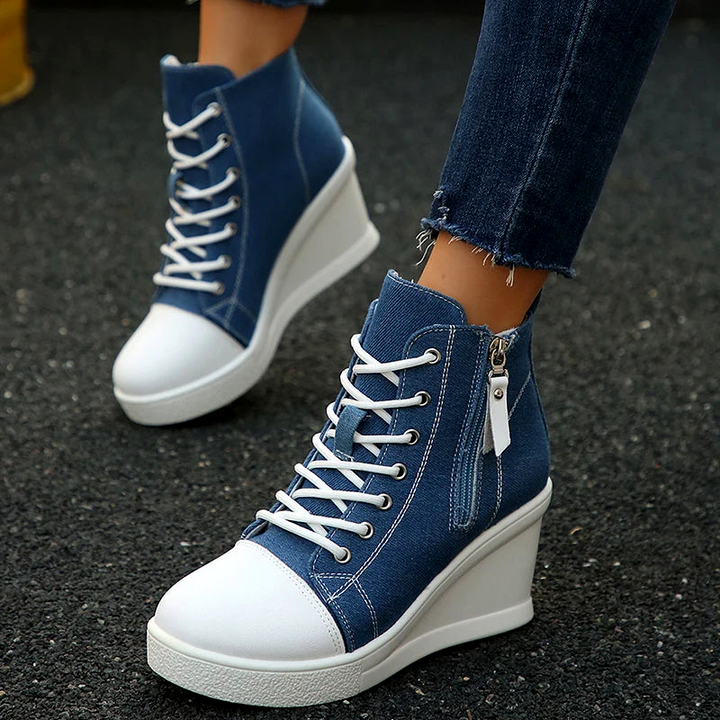 Broadway Canvas Wedge Sneaker