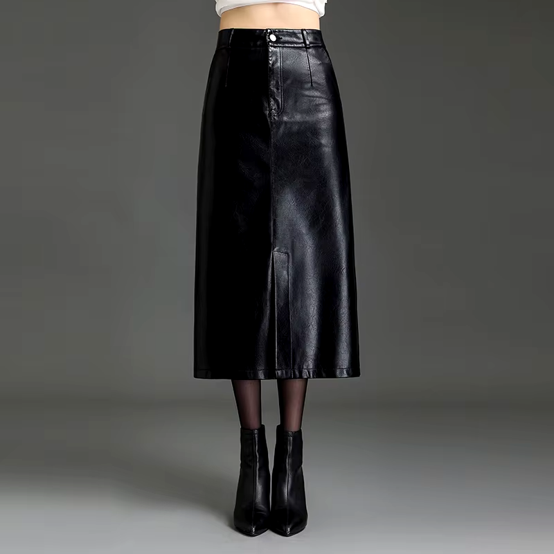 Colette Leather Midi Skirt