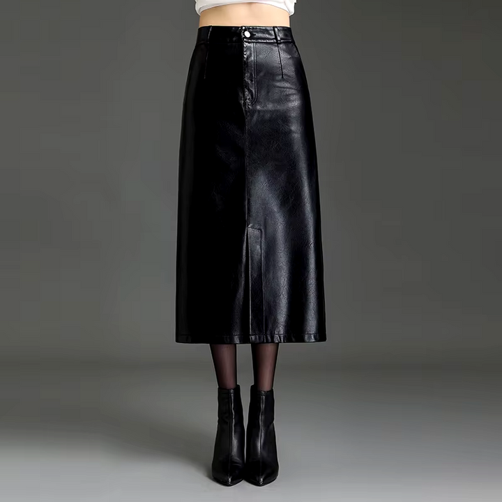 Colette Leather Midi Skirt