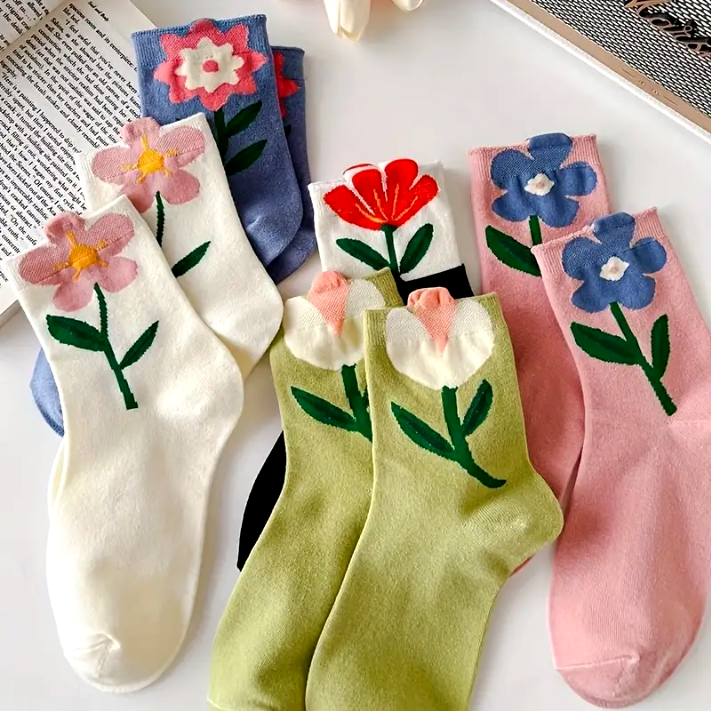Daisy Floral Sock Set