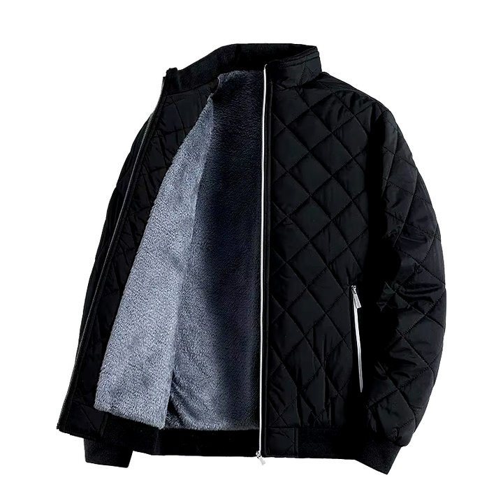 Diamond Quilted Fleece Jacket