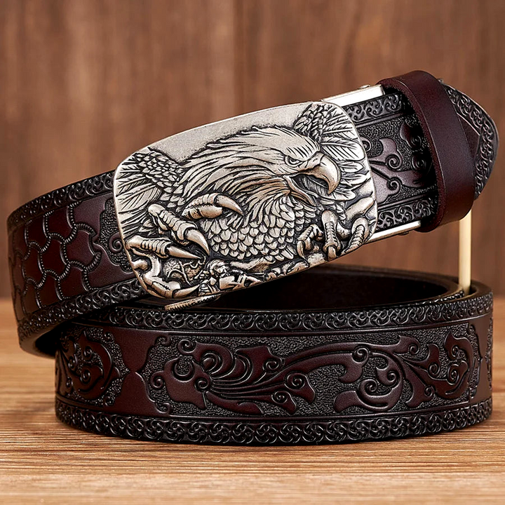 Outlaw Eagle Leather Belt