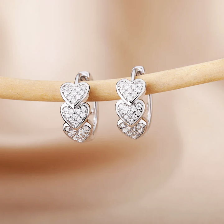 Trinity Love Medley Gold Earrings