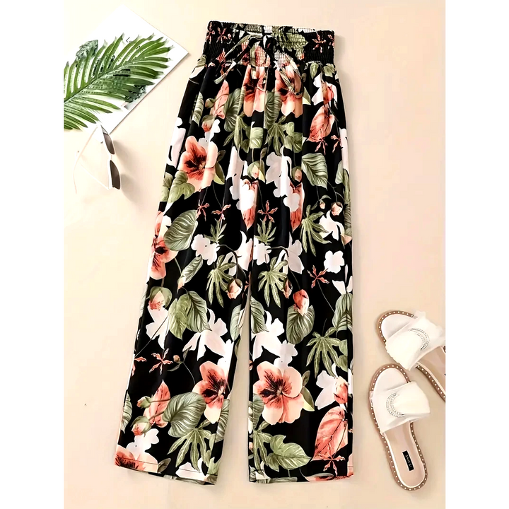 Imara Floral Straight-Leg Pants