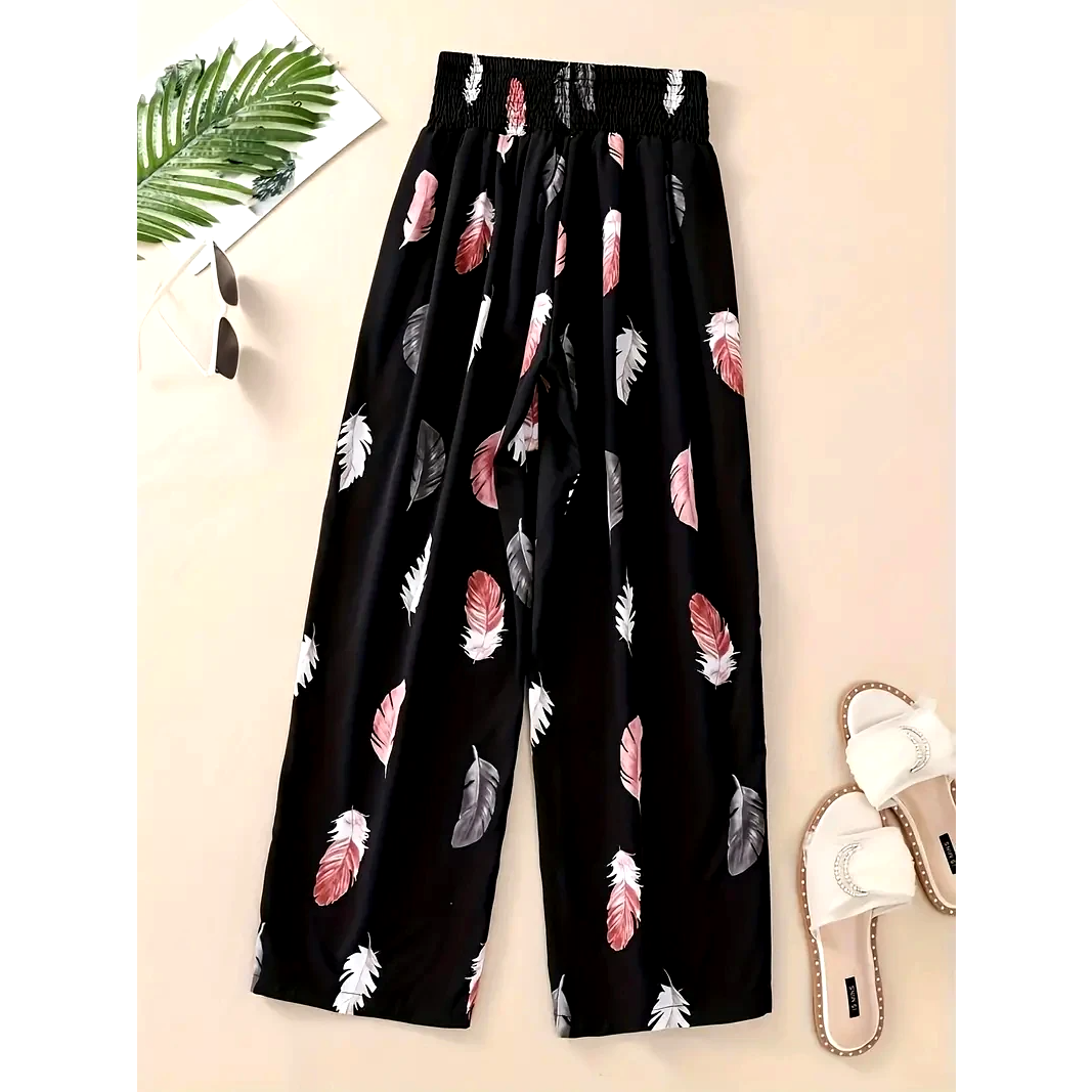 Imara Floral Straight-Leg Pants