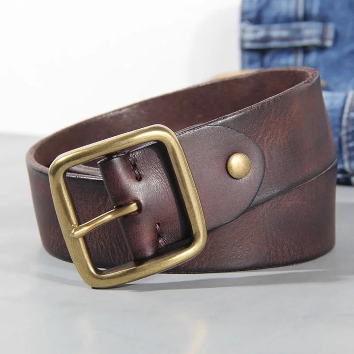 Retro Genuine Cowhide Leather Belt