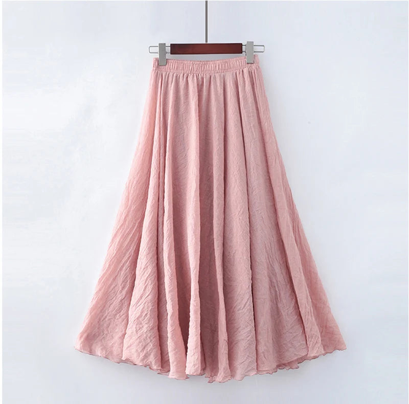 Elena Linen Maxi Skirt