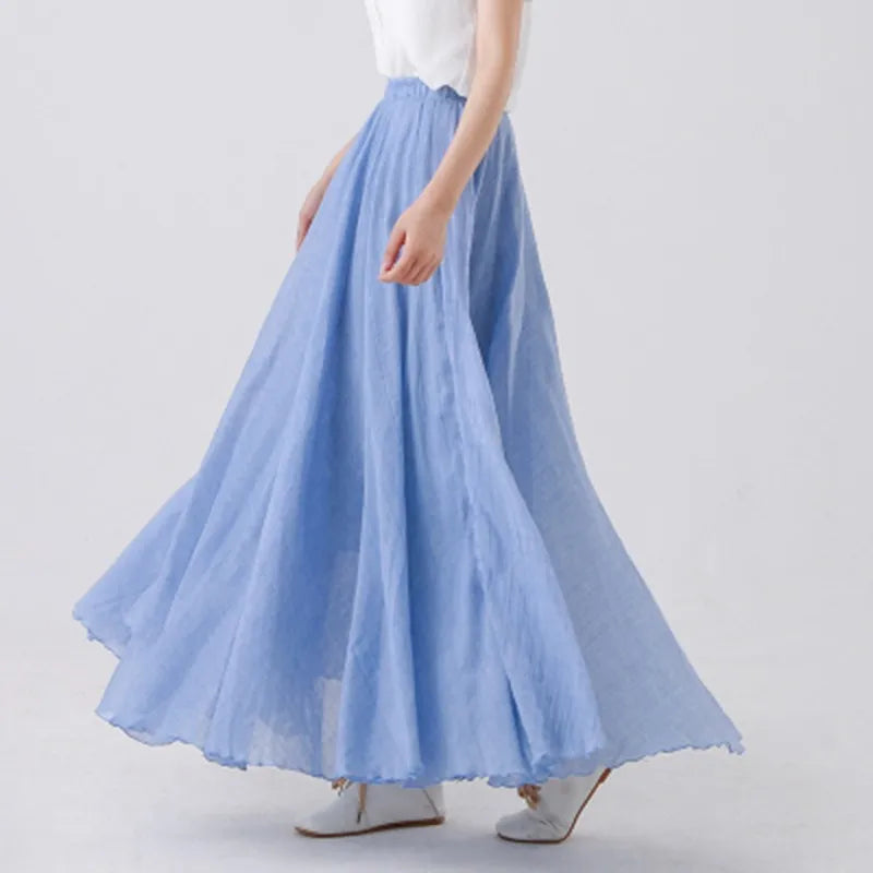 Elena Linen Maxi Skirt