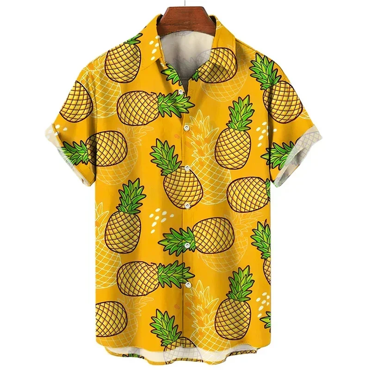 Fruit Print Hawaiian Shirt