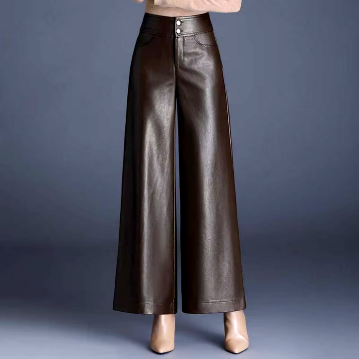 Lucy High Rise Wide Leather Pants
