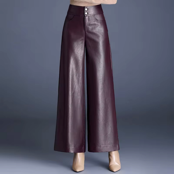 Lucy High Rise Wide Leather Pants