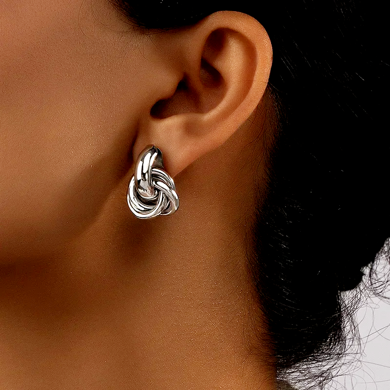 Luna Knot Hoops Earrings