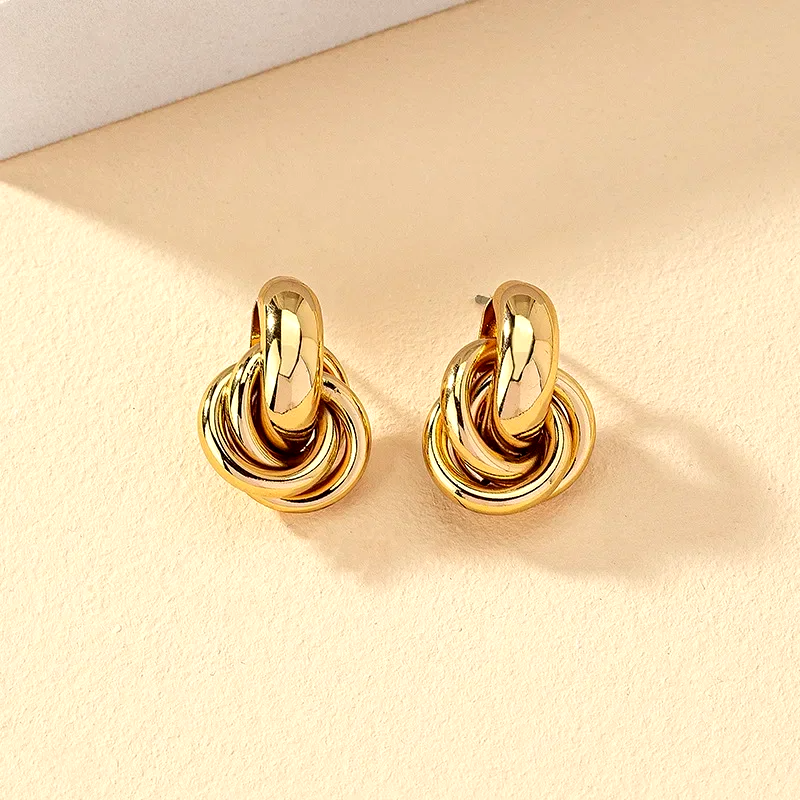Luna Knot Hoops Earrings