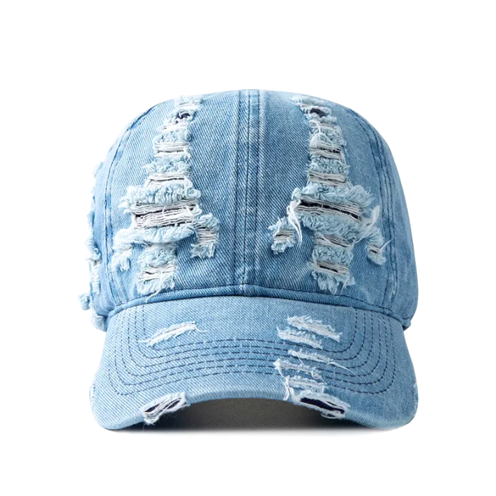 Outlaw Distressed Denim Cap