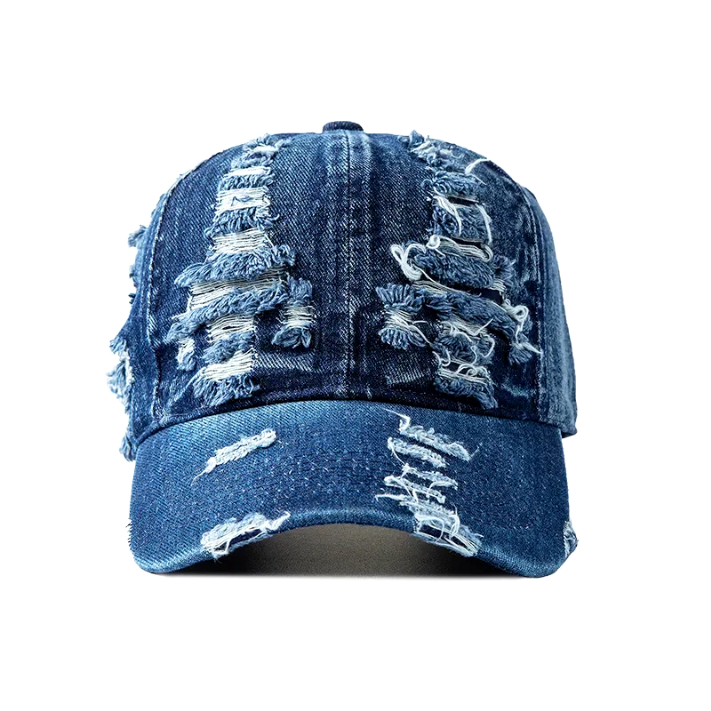 Outlaw Distressed Denim Cap