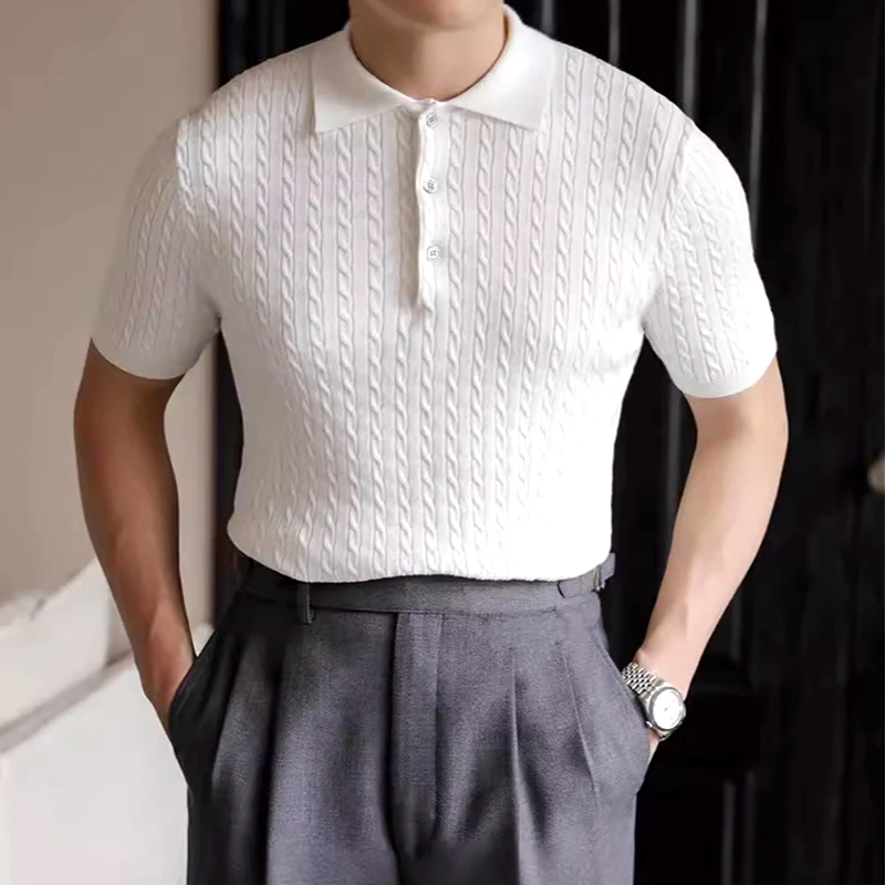 Maverick Cable Knit Polo