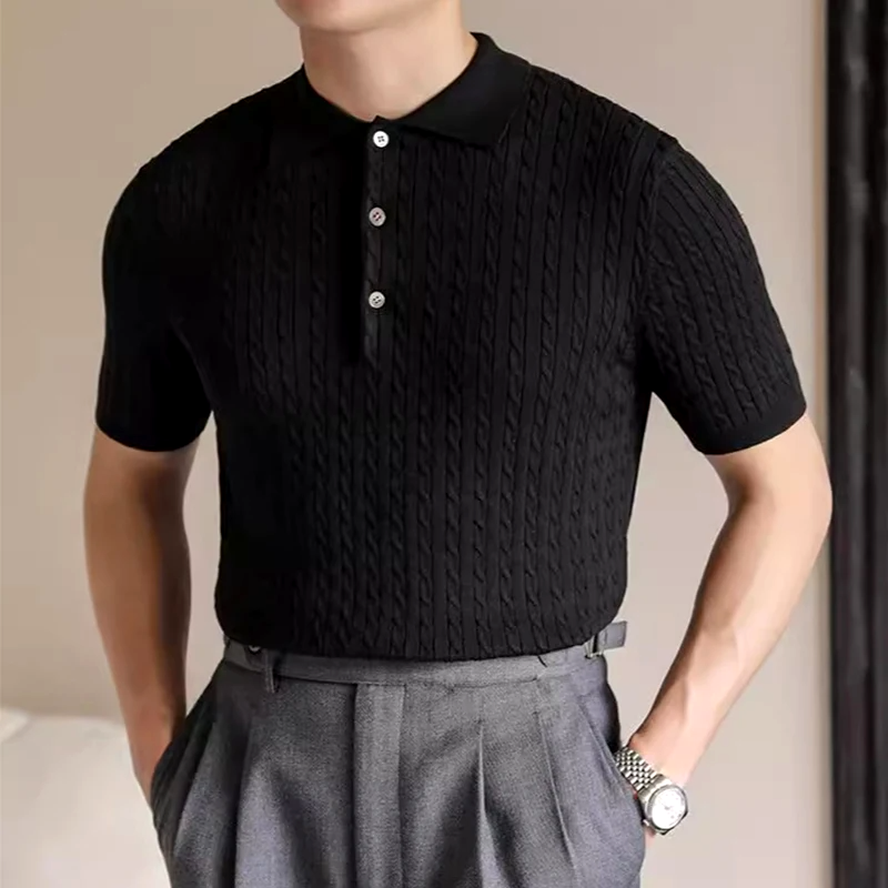 Maverick Cable Knit Polo