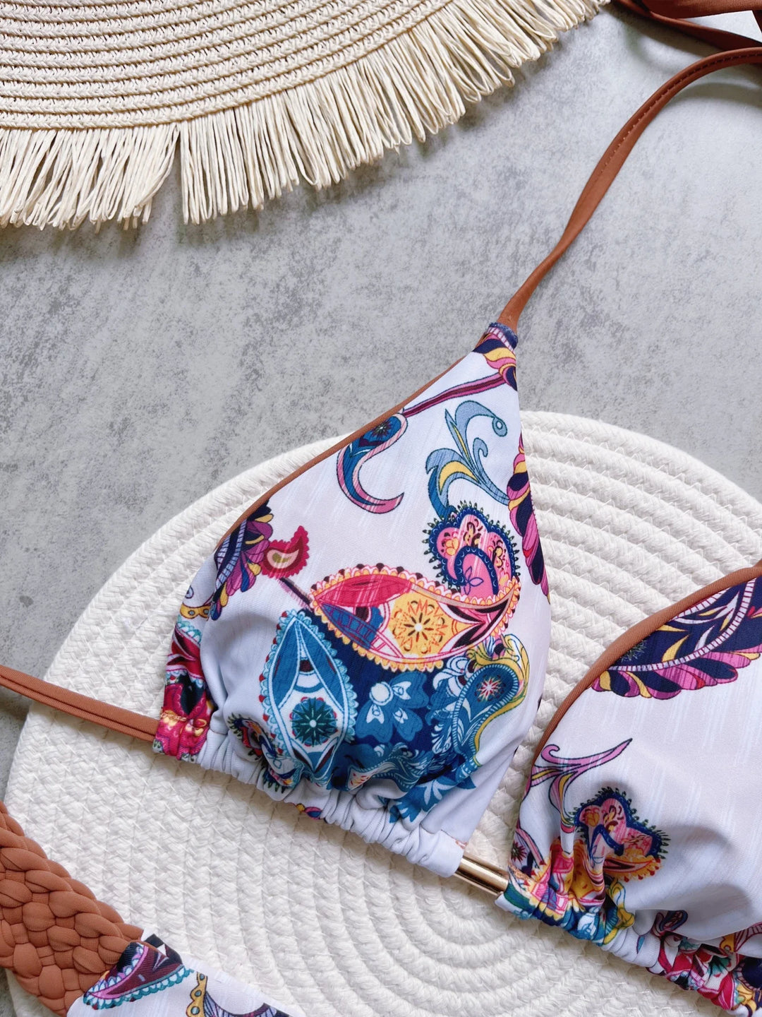 Ornate Bandeau Boho Bikini Set