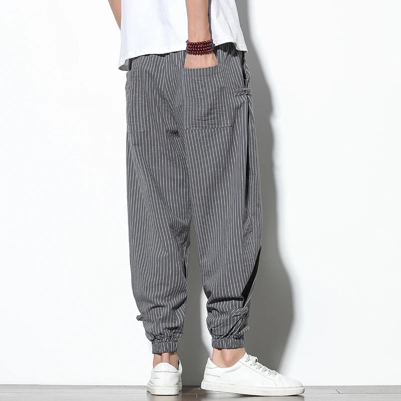 Pinstripe Jogger Pants