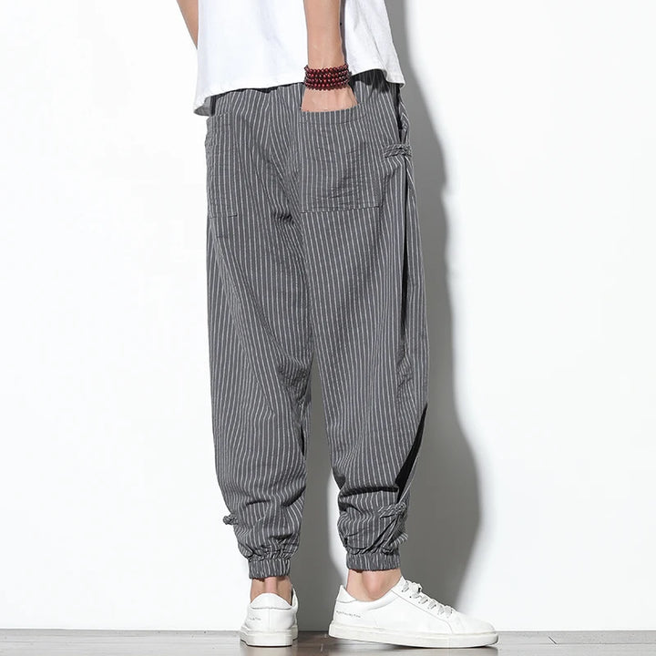 Pinstripe Jogger Pants