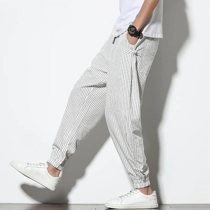 Pinstripe Jogger Pants
