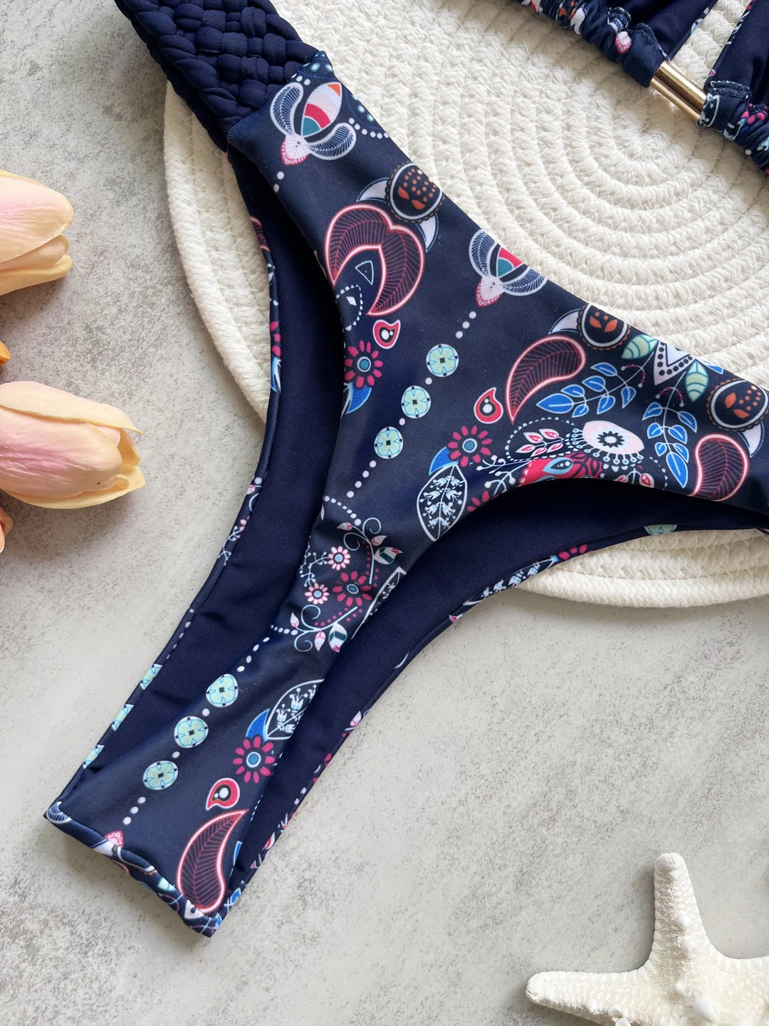 Ornate Bandeau Boho Bikini Set