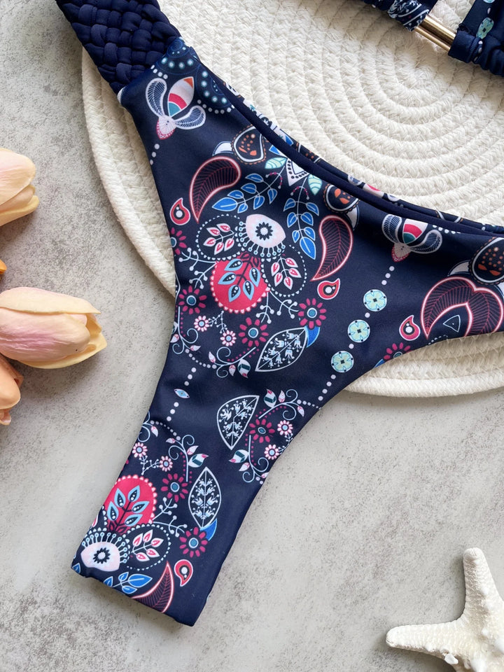 Ornate Bandeau Boho Bikini Set