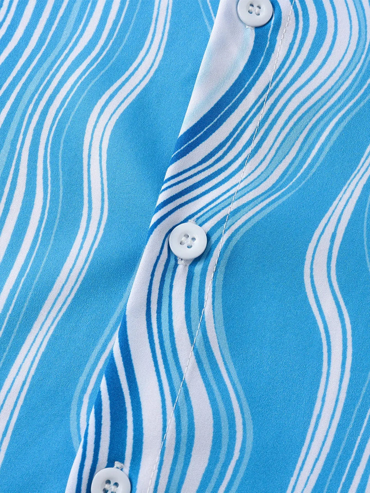 Ocean Breeze Wave Hawaiian Shirt