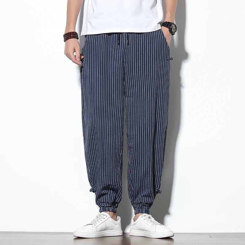 Pinstripe Jogger Pants