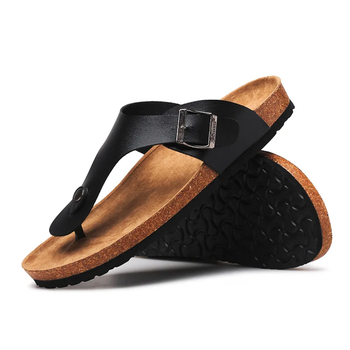 Suede Lightweight Cork Flip Flops