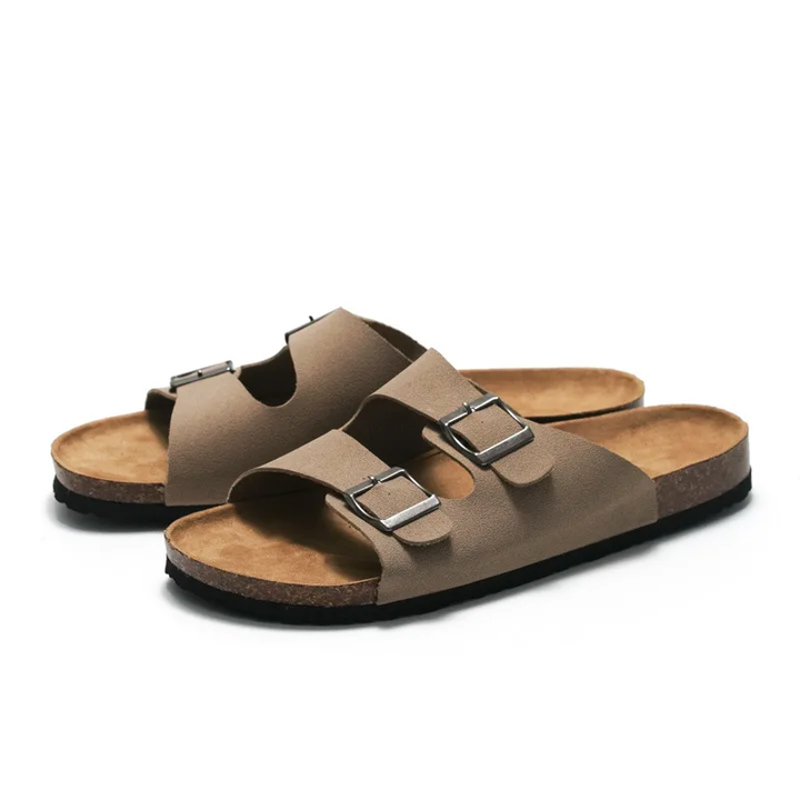 Suede Lightweight Cork Flip Flops