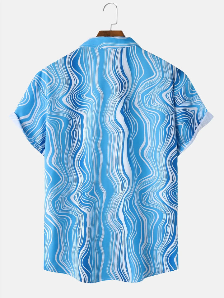 Ocean Breeze Wave Hawaiian Shirt