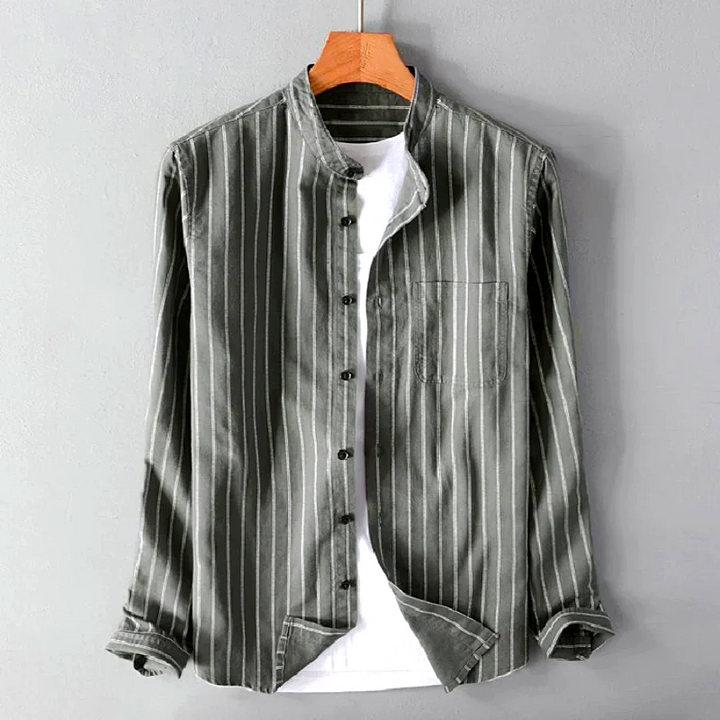 Luca Pinstripe Cotton Shirt