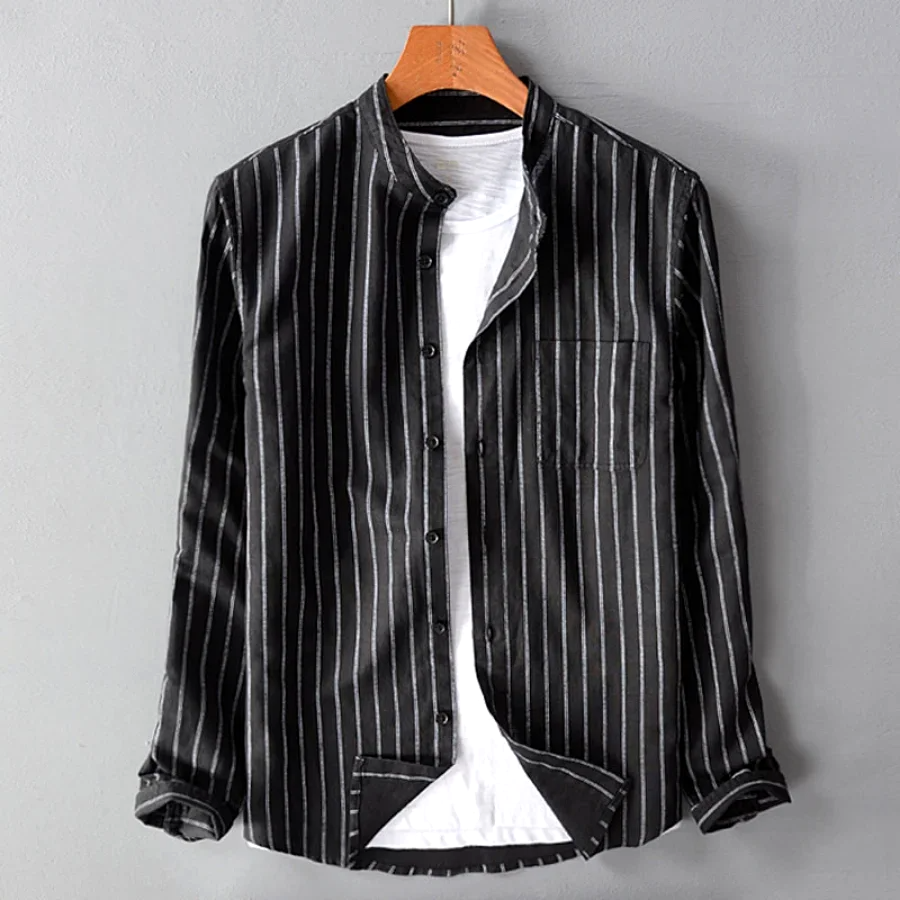 Luca Pinstripe Cotton Shirt