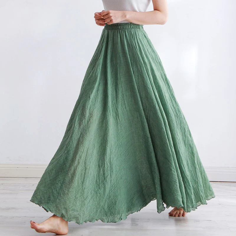 Elena Linen Maxi Skirt