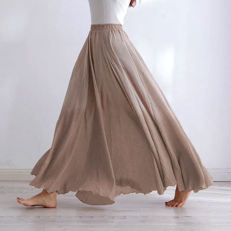 Elena Linen Maxi Skirt