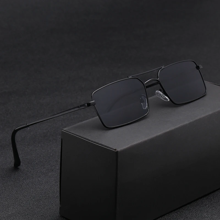 Golden Aura Square Sunglasses