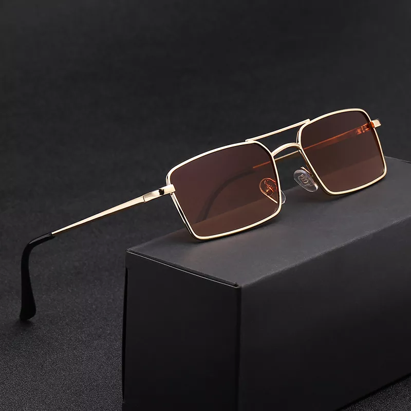 Golden Aura Square Sunglasses