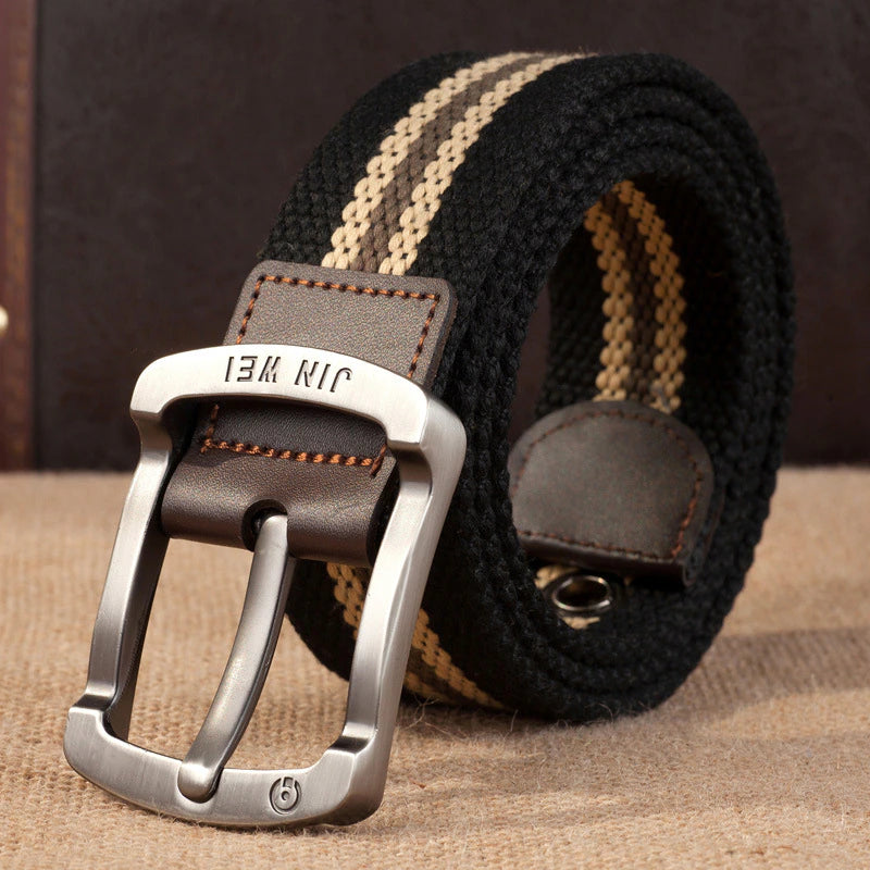LuxeBraided Men Leisure Canvas Belt