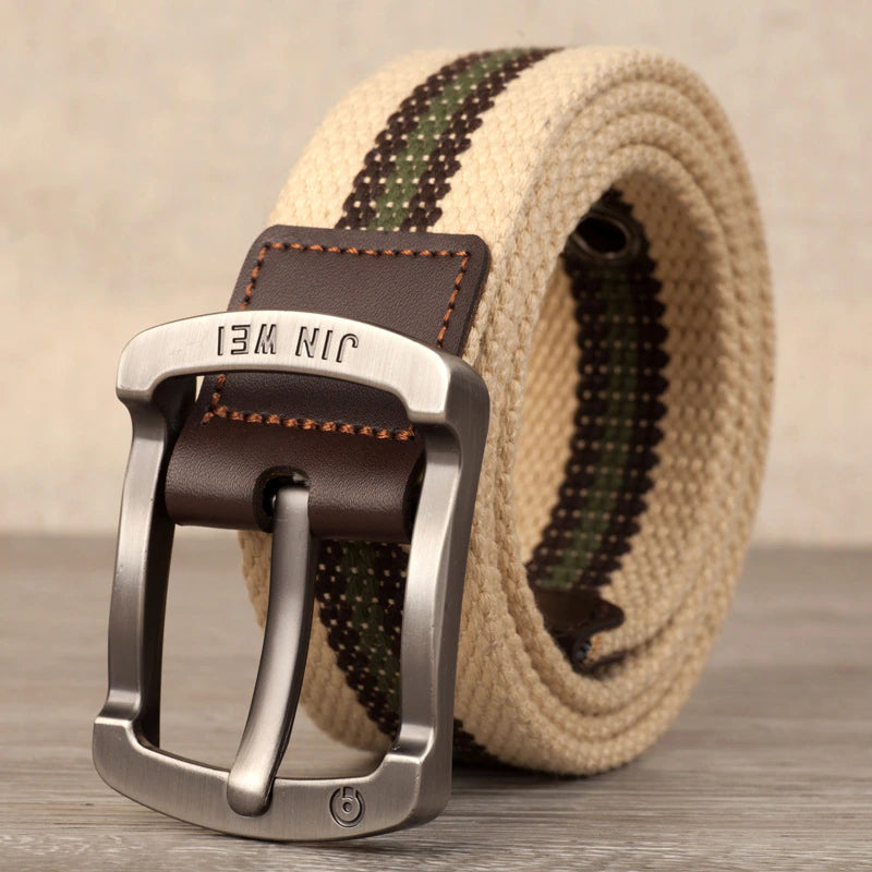 LuxeBraided Men Leisure Canvas Belt
