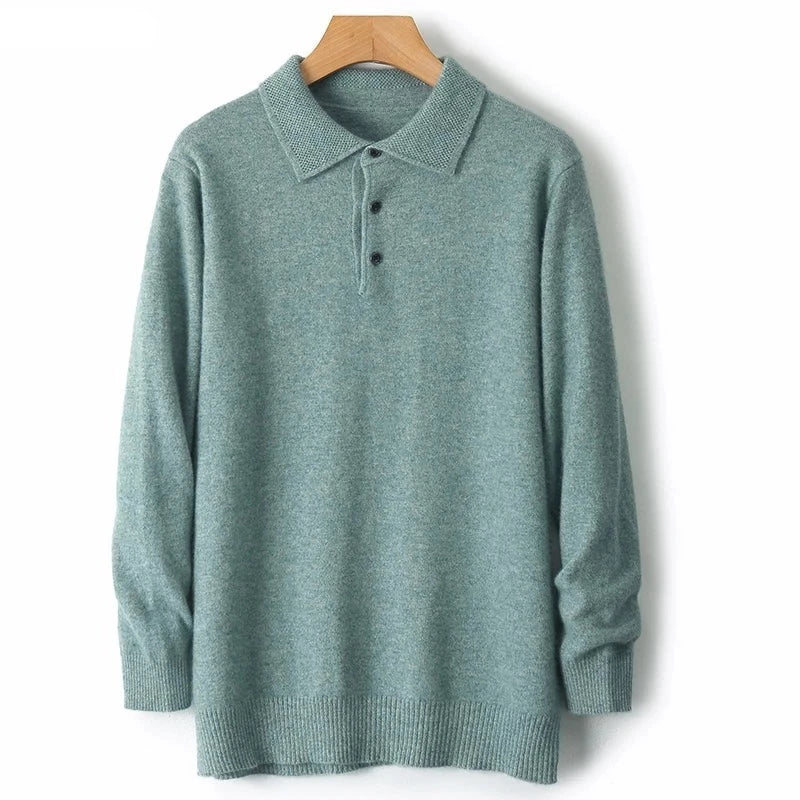 CLADO LONG-SLEEVE MERINO POLO SWEATER