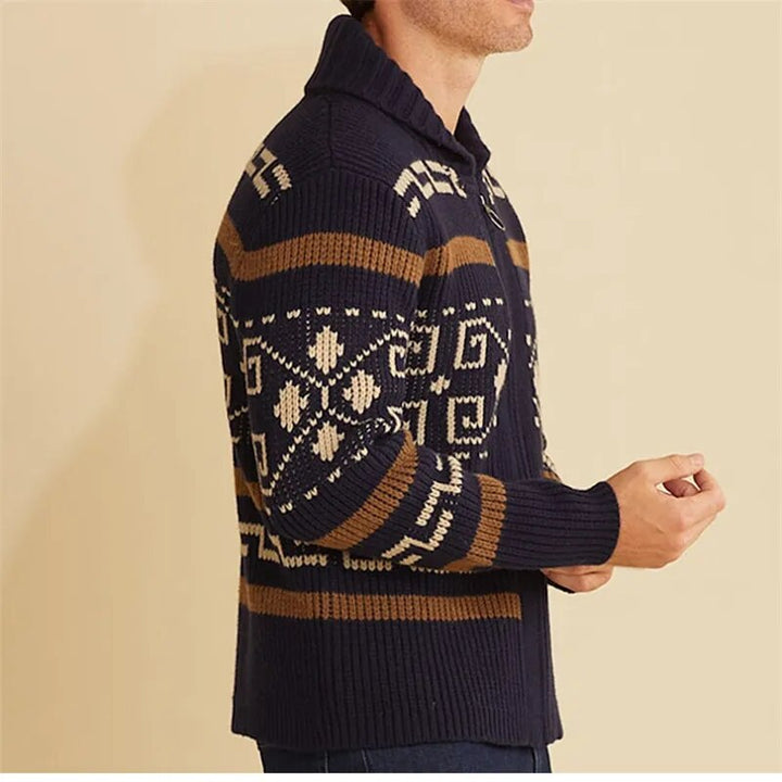 Lucius Retro Jacquard Cardigan