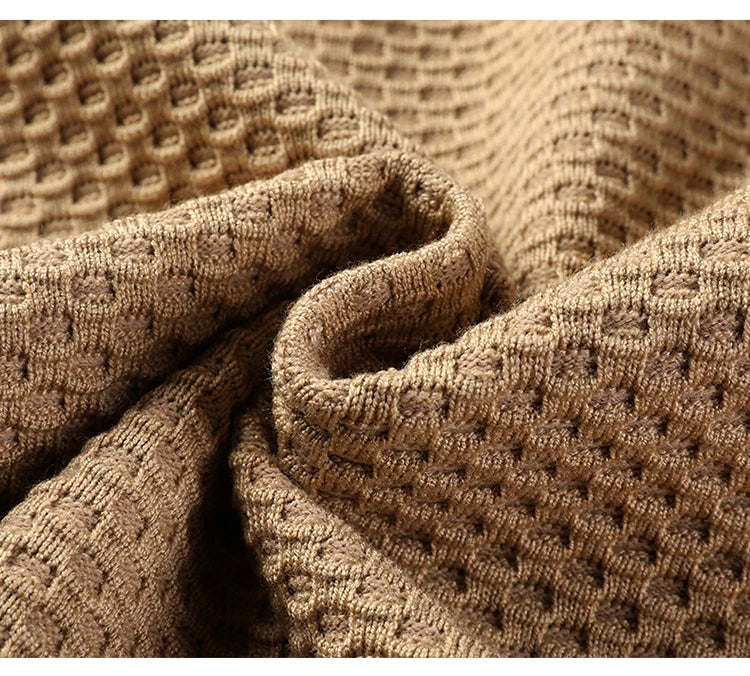 Waffle Knit Merino Jacquard Cardigan