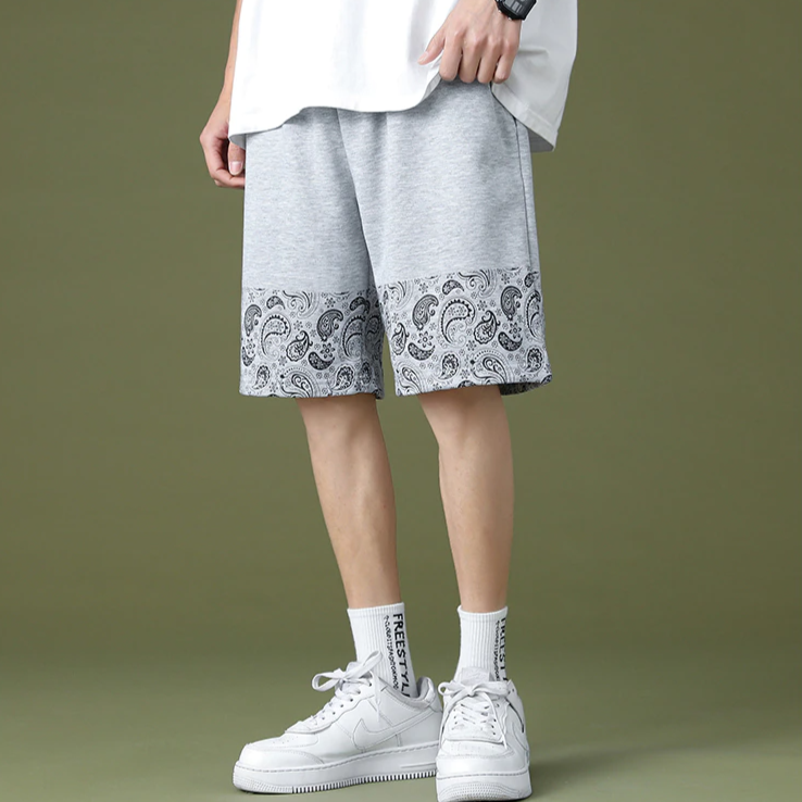 Braxton Paisley Casual Linen Shorts