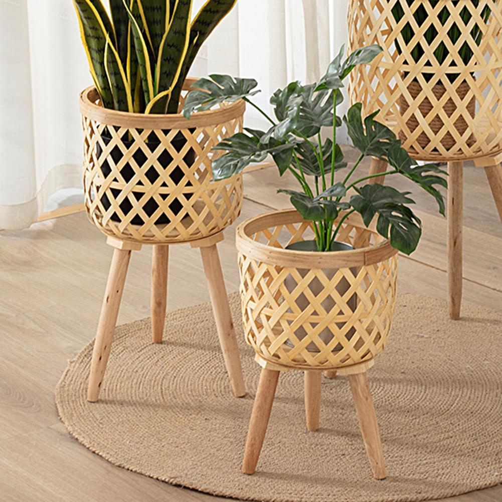 Eye-Catching Woven Plant Stand