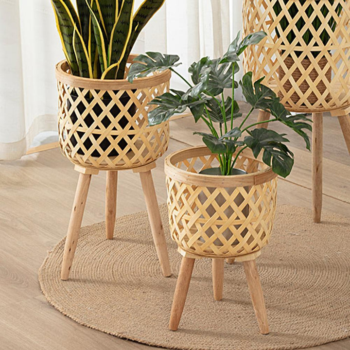 Eye-Catching Woven Plant Stand
